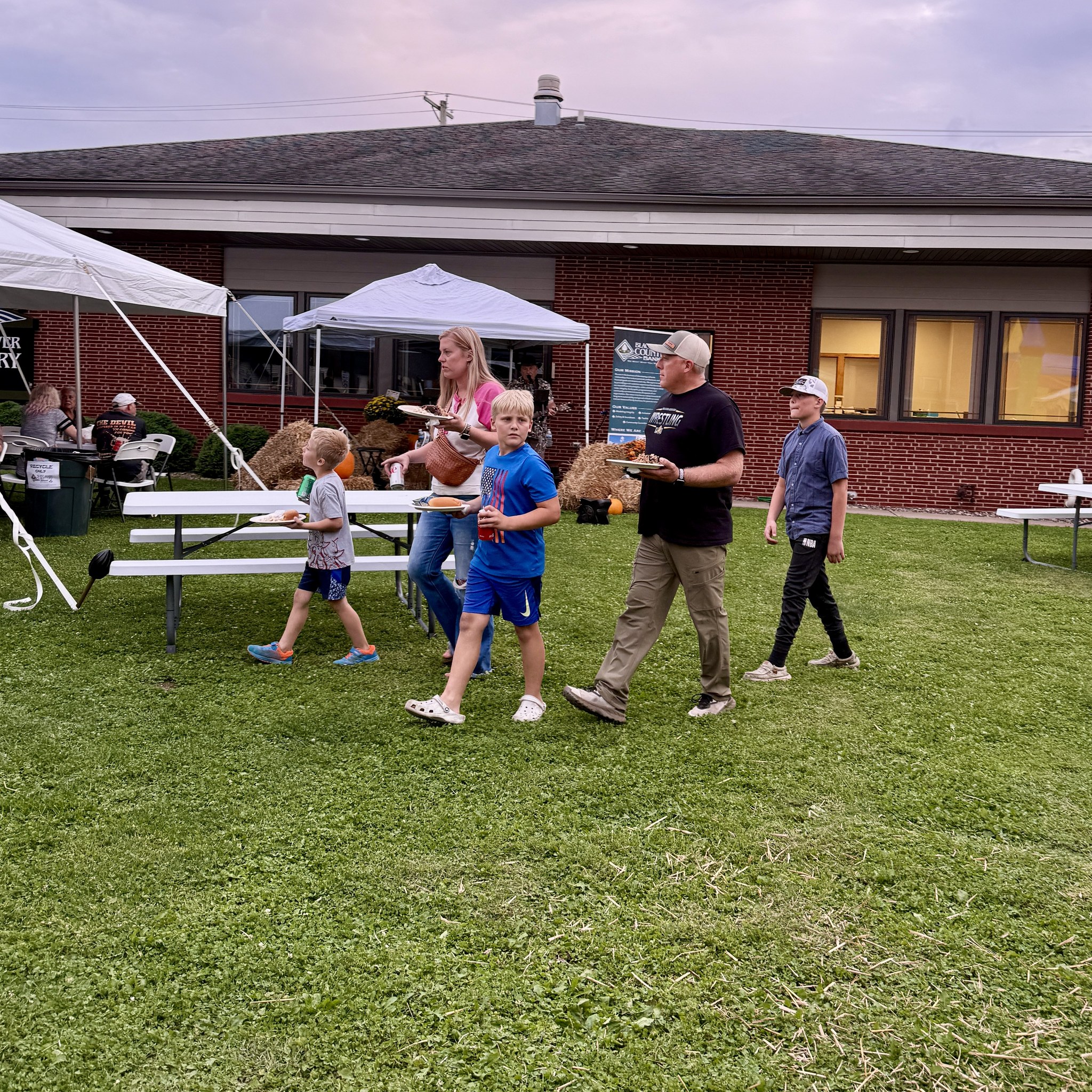 Staff and contractors at work